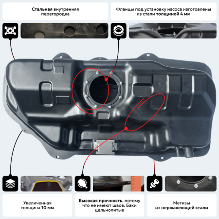 Пластиковый топливный бак Kia Pride (BP)