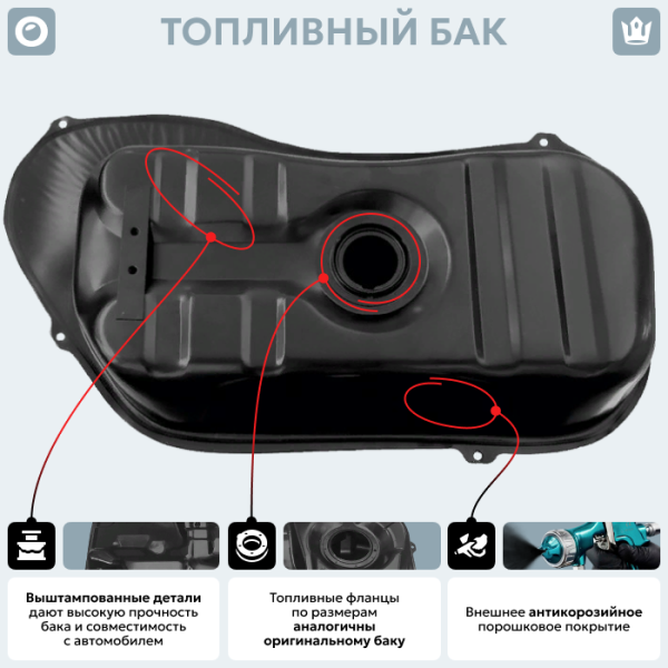 Топливный бак Renault 9 (антикоррозия)